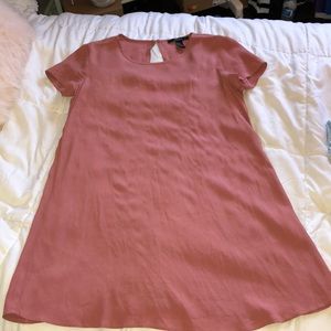 Coral t-shirt dress